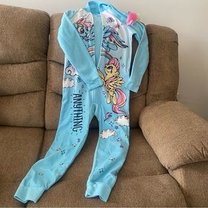 My Little Pony Girls’ Hooded Blanket One Piece Pajama